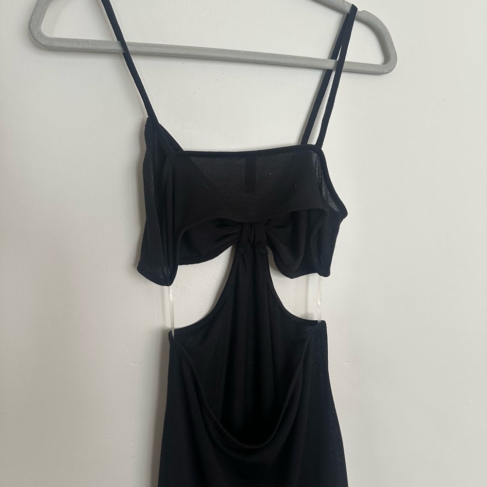 DIVIDED Y2K Black Cutout Bodycon Mini‎ Dress M - Picture 4 of 4